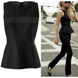 CAbi Style#3080 Women’s 12 Bustier Black Sleeveless Snake Crocodile Print Blouse